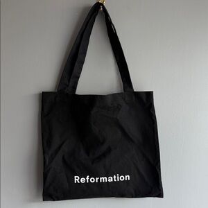 Reformation Classic Black Canvas Tote